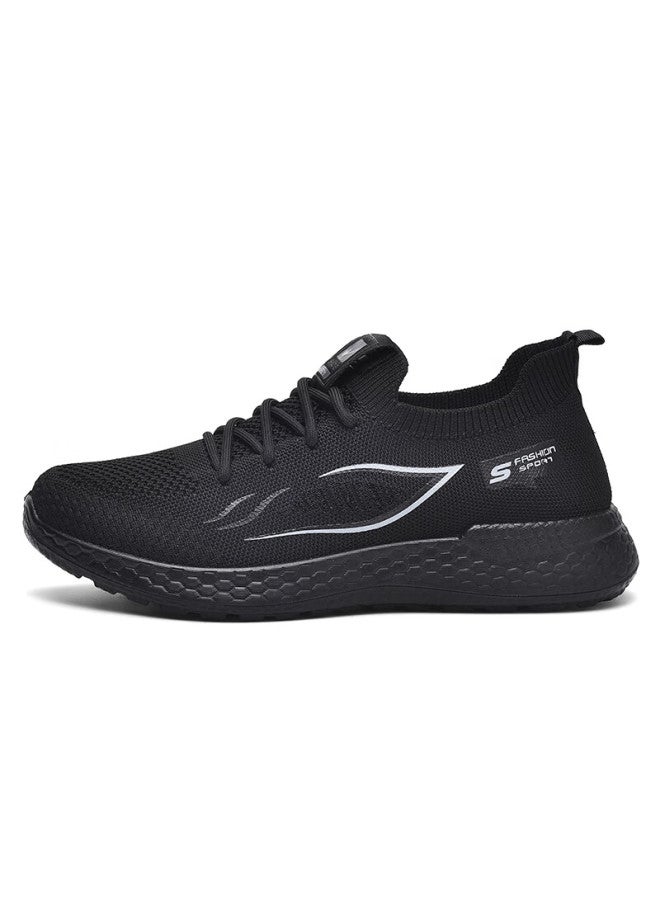 Double Star Eight Special Men's Casual Shoes Summer Breathable Mesh Shoes Men Lightweight Sports Shoes Soft Bottom Running Outdoor Walking Shoes Black Size 42 - Image 1
