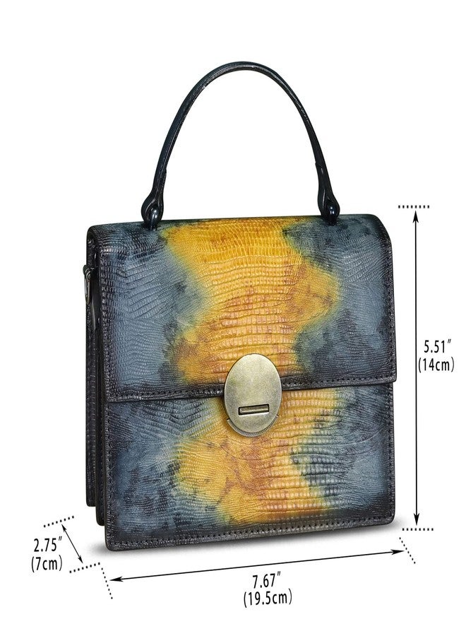 LRTO Genuine Leather Satchel for Women Purse Vintage Handmade Top Handle Handbag Retro Designer Crossbody Bag (Multicolor2) - Image 4