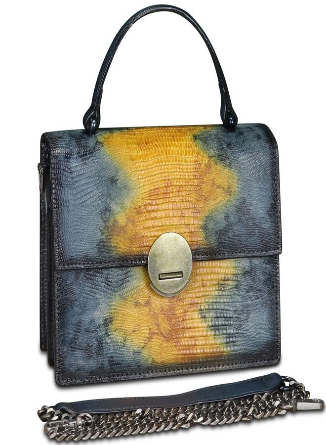 LRTO Genuine Leather Satchel for Women Purse Vintage Handmade Top Handle Handbag Retro Designer Crossbody Bag (Multicolor2) - Image 1