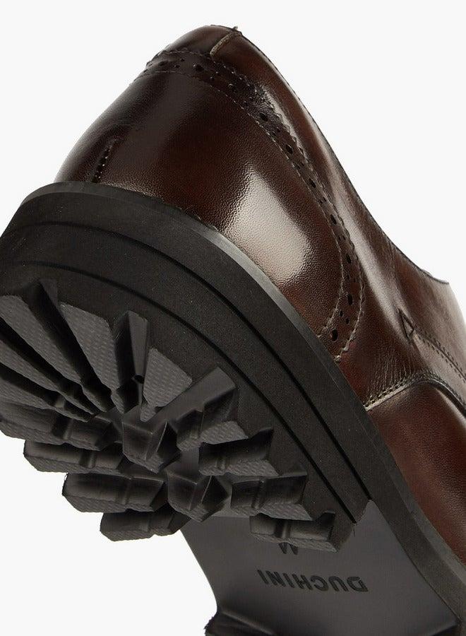 DUCHINI Men's Solid Lace-Up Derby Shoes - Image 4