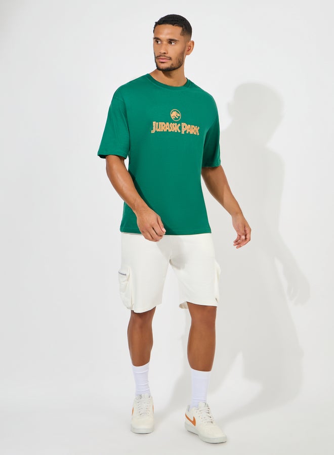 Styli Styli Jurassic Park Graphic Print Compact Jersey Oversized T-Shirt  - Image 3