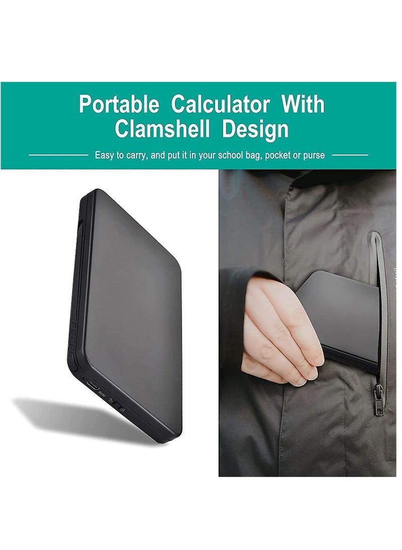 KASTWAVE Calculator, Basic Office Calculators with 6.5 Inch Writing Tablet and Pen, Rechargeable Multifunctional Foldable Portable Mute Calculator Notepad for Home School Meeting and Study  - Image 4