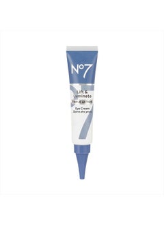 No7 Lift & Luminate Eye Cream - Dark Circles & Puffiness Solution - Shea Butter, Hyaluronic Acid & Ginseng (15ml)  - Image 1