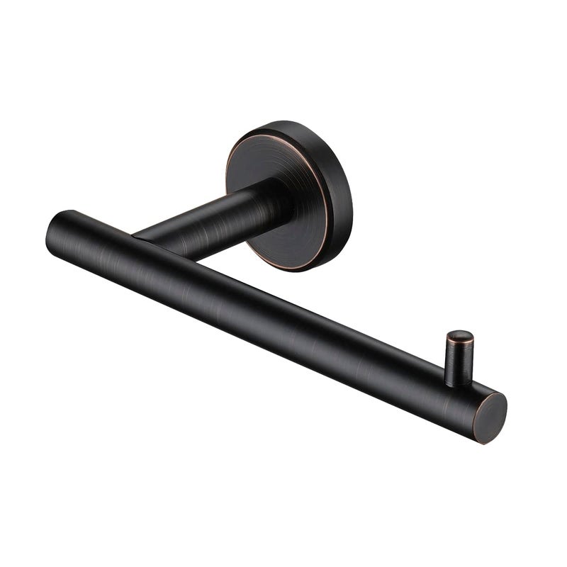 JQK Toilet Paper Holder Oil Rubbed Bronze 5 Inch 304 Stainless Steel Thick 08mm Tissue Paper Dispenser for Bathroom Hold Mega Rolls Wall Mount TPH100ORB