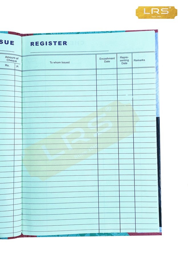 LRS Cheque Issue Register for Schools/Colleges/Offices - 38 Pages Single - 30 Entries per Page - 34x21 cm - 75 GSM Ledger Paper - Image 3