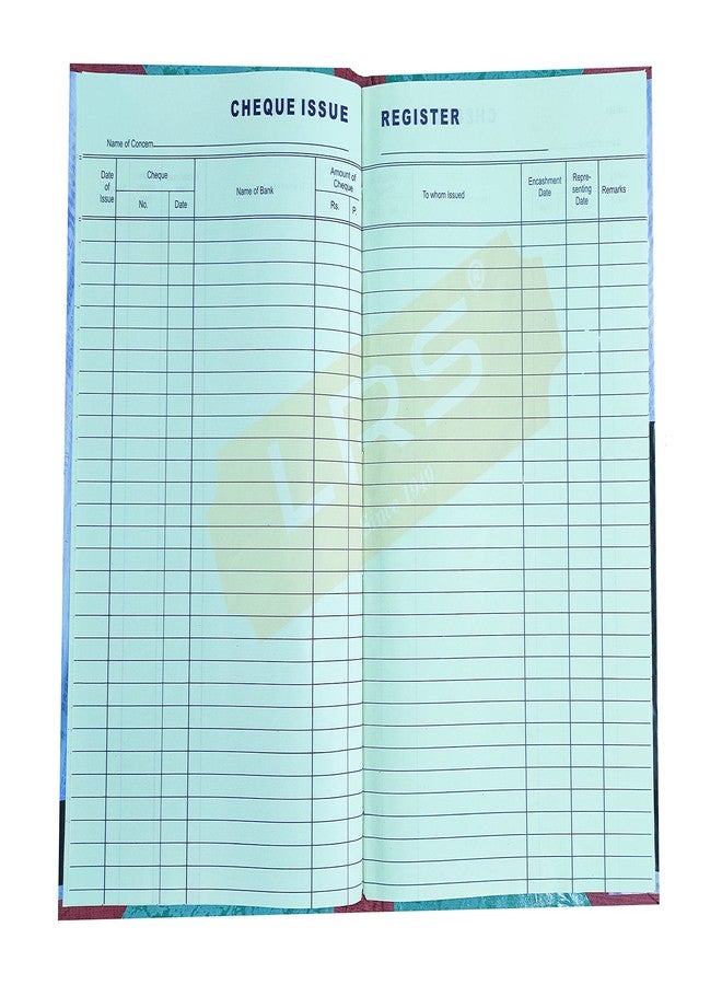 LRS Cheque Issue Register for Schools/Colleges/Offices - 38 Pages Single - 30 Entries per Page - 34x21 cm - 75 GSM Ledger Paper - Image 1