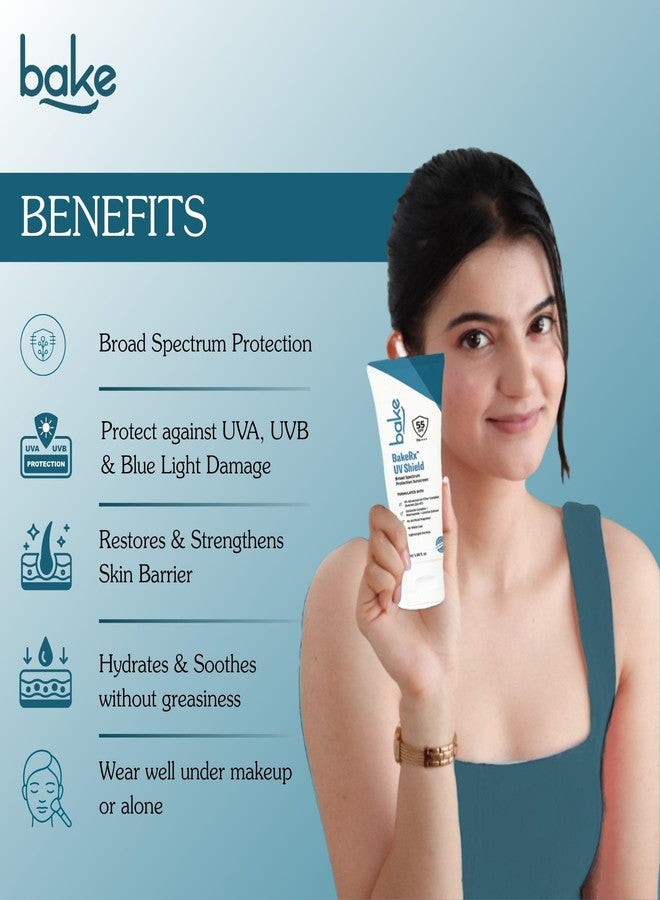 BAKE 6% Advanced UV Filter Broad Spectrum Sunscreen SPF 55 PA++++ with Suncare Zen KT | No Whitecast, Lightweight, Fragrance Free | With Ceramide Complex, Niacinamide, Licorice Extract – 50g - Image 3