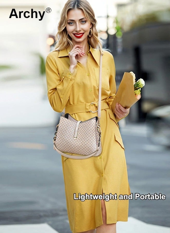 Archy Fashionforward PU Leather Handbag for Women Elegant Shoulder Bag Quilted Patterned Crossbody Bag Vintage Magnetic MultiLayer Bucket Bag Allmatch Style for LadiesMother - Image 5