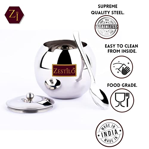 ZESTILO , ghee container, ghee dispenser, ghee pot with spoon, ghee container with spoon (275 ML) orange - Image 5