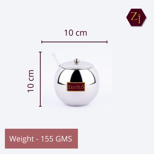 ZESTILO , ghee container, ghee dispenser, ghee pot with spoon, ghee container with spoon (275 ML) orange - Image 3