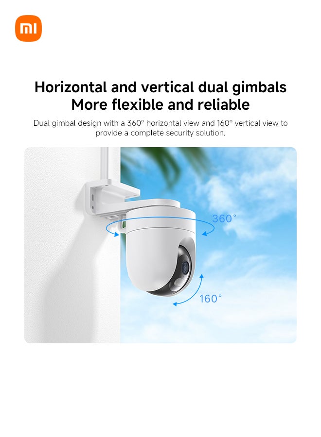 Xiaomi Outdoor Camera CW400 | 2.5K Ultra-Clear Picture Quality | IP66 Water Resistance | 360° Horizontal View And 160° Vertical View | AI Human Detection | Dual-Antenna Network - Image 5