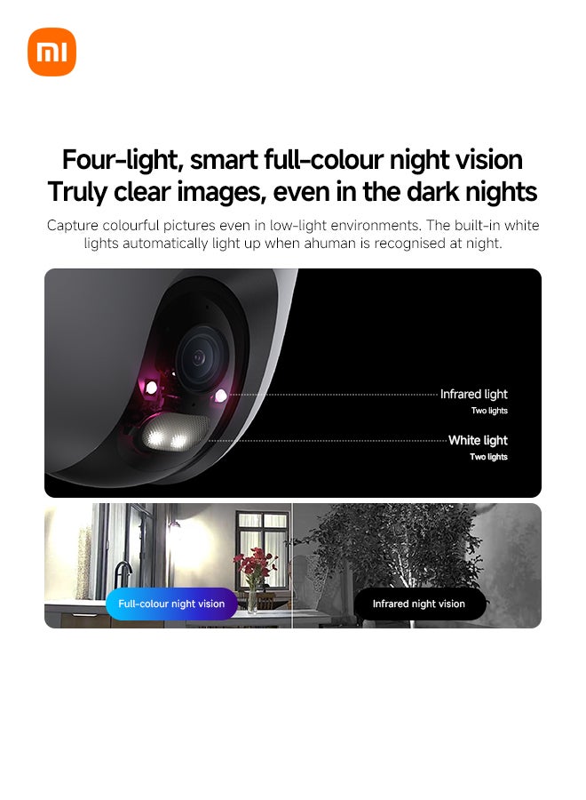 Xiaomi Outdoor Camera CW400 | 2.5K Ultra-Clear Picture Quality | IP66 Water Resistance | 360° Horizontal View And 160° Vertical View | AI Human Detection | Dual-Antenna Network - Image 3