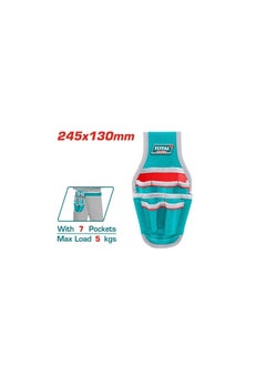 توتال Total حافظة مثقاب مع حزام قابل للتعديل - حافظة أدوات بوليستر 1680D شديدة التحمل مع 9 جيوب للبراغي ولقم الثقب - حامل مثقاب لاسلكي للكهربائيين والنجارين والمشاريع التي تصنعها بنفسك  - Image 3
