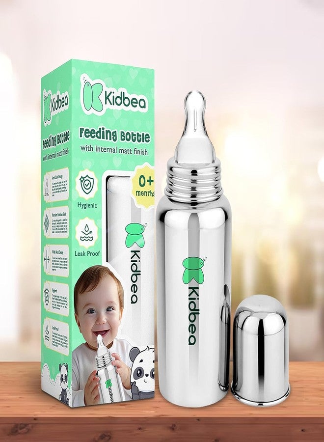 Kidbea® Stainless Steel Baby Feeding Bottle & Spill-Proof Sippy Cup Set | BPA-Free, Easy Grip, Leak-Proof, for 6M+ Infants & Toddlers (Green) - Image 2