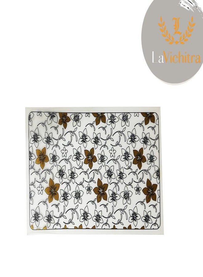 LaVichitra PVC Decorative Transparent Floral Design Placemats Table Mats for Dining Table Home Office Kitchen Restaurant Table Set of 6, 45x30 Cm - Image 5