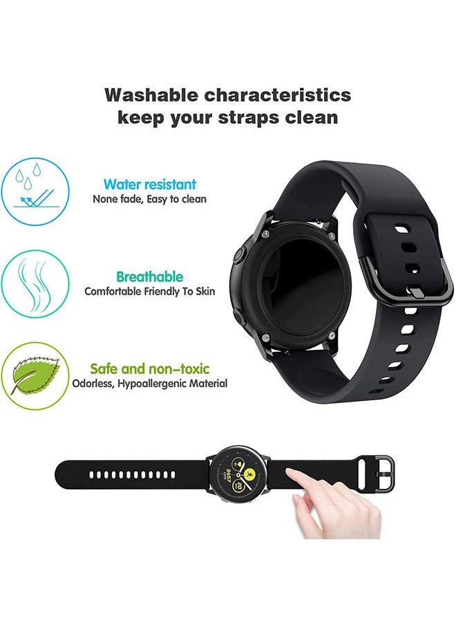O Ozone Silicone Strap for Samsung Galaxy Watch 7 6 5 4 FE 40mm 44mm 45mm/Galaxy Watch 6 4 Classic 43mm 47mm 42mm 46mm  Soft Silicone Smart Watch Band- Blue  - Image 3