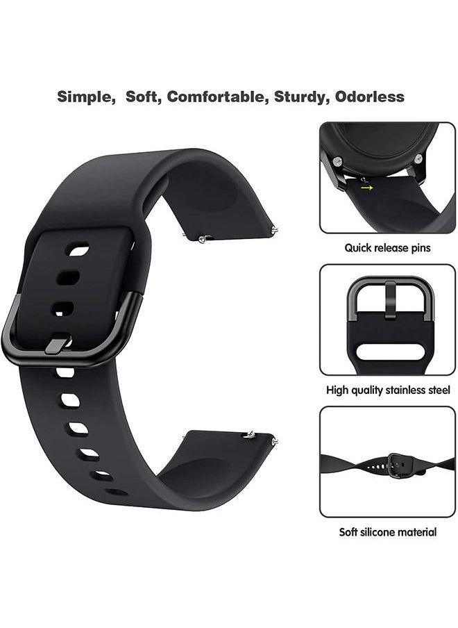 O Ozone Silicone Strap for Samsung Galaxy Watch 7 6 5 4 FE 40mm 44mm 45mm/Galaxy Watch 6 4 Classic 43mm 47mm 42mm 46mm  Soft Silicone Smart Watch Band- Blue  - Image 4