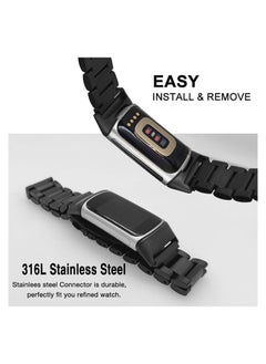 KASTWAVE Fitbit Charge 5 Bands, Magnetic Mesh Loop Bands and Metal Adjustable Stainless Steel Wristband Replacement, for Charge 5 Fitness Health Tracker, 2 Pcs  - Image 4