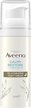 Aveeno Aveeno CALMRESTORE ReHydrating Night Cream 1 x 50ml FragranceFree Face Care Intensely Nourishes with Shea Butter Prebiotic Oat Suitable for Sensitive Skin - Image 1