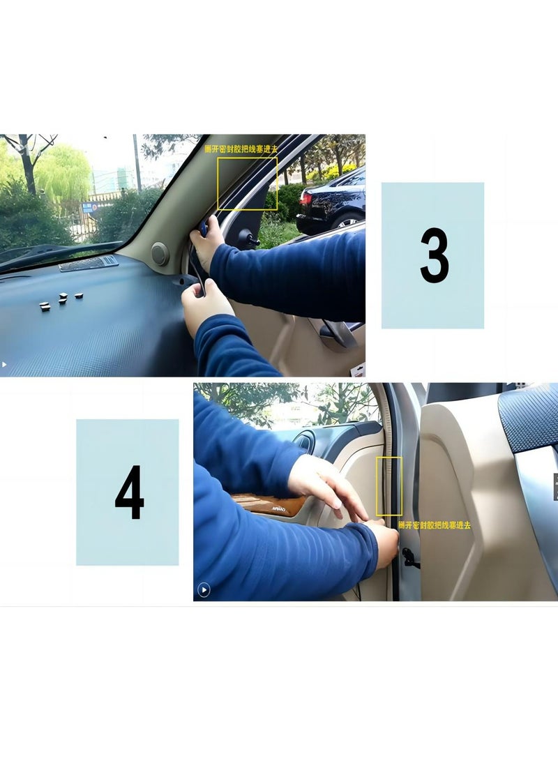 Wide Angle Front and Rear Mirror Mount DVR Car Dash Camera