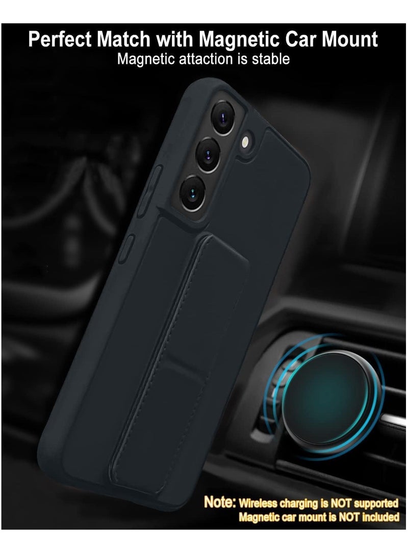 بورتوني غطاء حماية خلفي لهاتف سامسونج جالاكسي A35 5G مقاوم للخدش بلمسة نهائية مطفأة اللمعة من السيليكون الناعم غطاء بمسند أفقي ورأسي وحزام معصم حماية كاملة لهاتف سامسونج جالاكسي A35 5G - Image 5