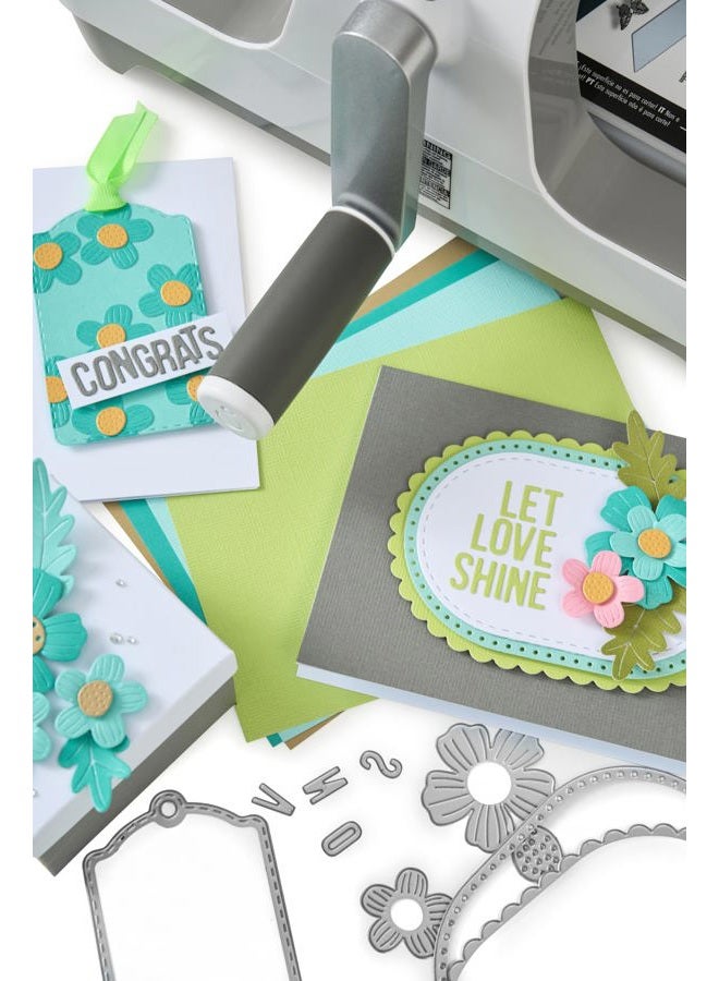 Sizzix آلة بيغ شوت مع مجموعة البداية، آلة قطع وطباعه 6 بوصة مع قواطع، مجلد طباعة وورق كاردستوك - Image 2
