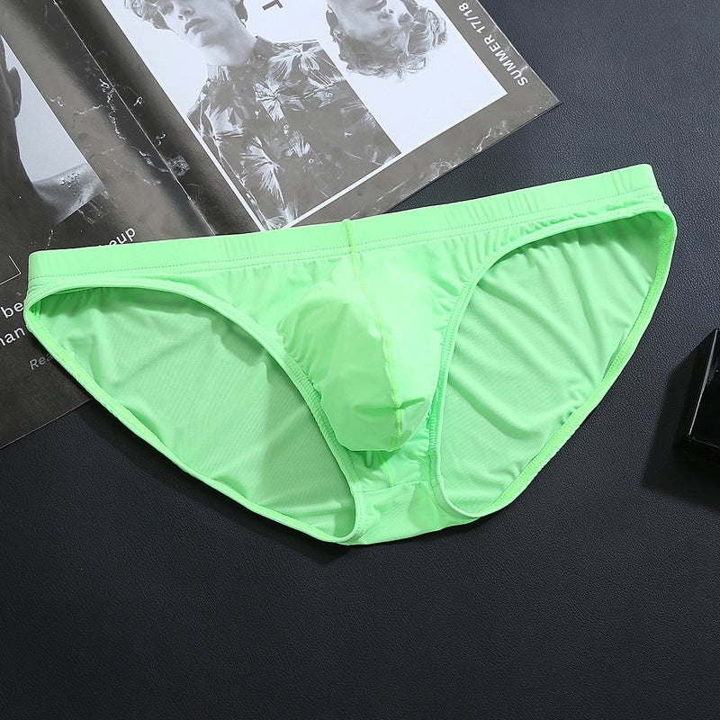 New Briefs Men'S Ice Silk Underwear One-Piece Ultra-Thin Transparent Ice Silk Briefs Men'S - Image 2