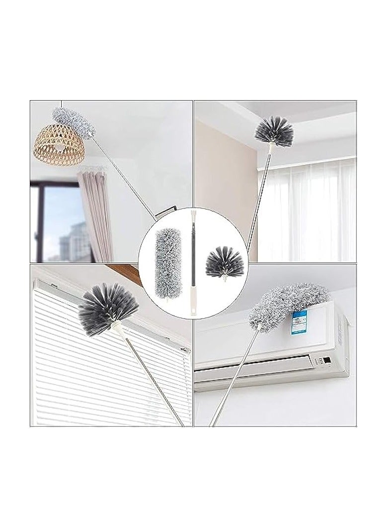 erorex Duster with Extra Long Extension Pole,Womdee Microfiber & Cobweb Double Replacement Heads Extendable Dusters for Cleaning High Ceiling Fan, Cars - Image 4