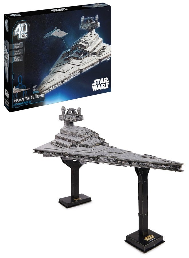 4D Build, Star Wars Deluxe Imperial Star Destroyer 3D Model Kit, Star Wars Collectibles & Desk Decor, Adult Puzzle, Building Toys, 278 Pieces, 3D Puzzles, Gift Ideas for Ages 12 & Up - Image 1
