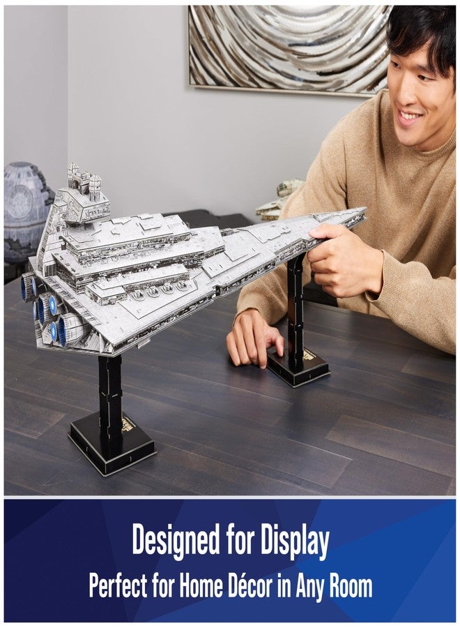 4D Build, Star Wars Deluxe Imperial Star Destroyer 3D Model Kit, Star Wars Collectibles & Desk Decor, Adult Puzzle, Building Toys, 278 Pieces, 3D Puzzles, Gift Ideas for Ages 12 & Up - Image 5