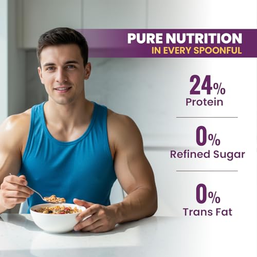 Pintola 24g High Protein Muesli, Fruit & Nut, 1kg | Gluten-Free, Naturally Sweetened with Organic Jaggery & Dates, 22% Fruits, Nuts & Seeds, No Refined Sugar, Healthy Breakfast Cereal - Image 3