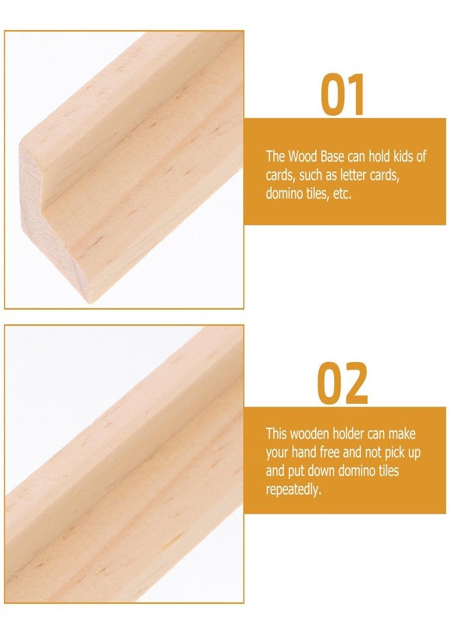 BRIGHTFUFU Wooden Domino Holders 8-Pack Multi-Function Domino Trays Desktop Racks DIY Letter Ornaments for Card Games and Craft Display - Image 5