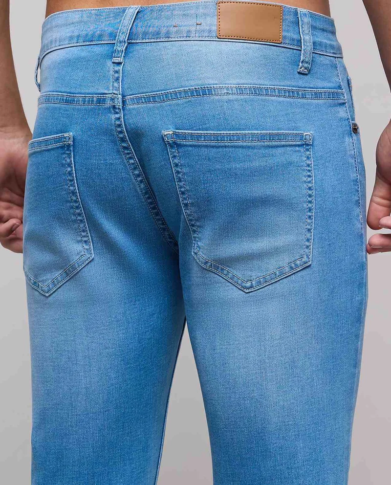 R&b  Faded Slim Fit Jeans with Button Closure for Men | Best Price UAE