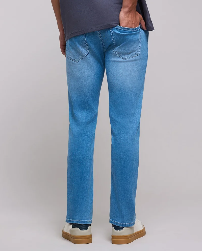 R&b  Faded Slim Fit Jeans with Button Closure for Men | Best Price UAE
