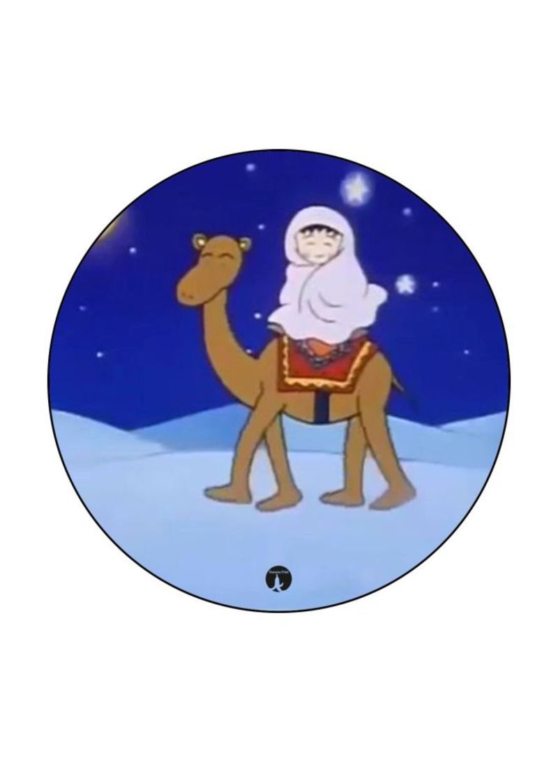 RKN Anime Chibi Maruko Chan Theme Printed Mousepad Blue/Brown/White