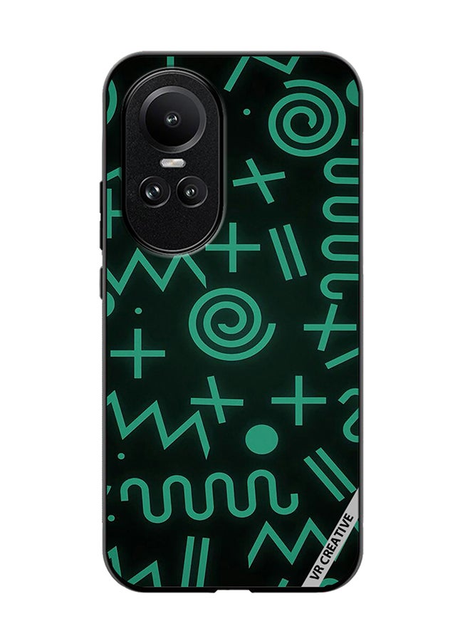 VR CREATIVE Protective Case Cover For Oppo Reno 10 Pro Geometry Shapes Abstract Design Multicolour - Image 1