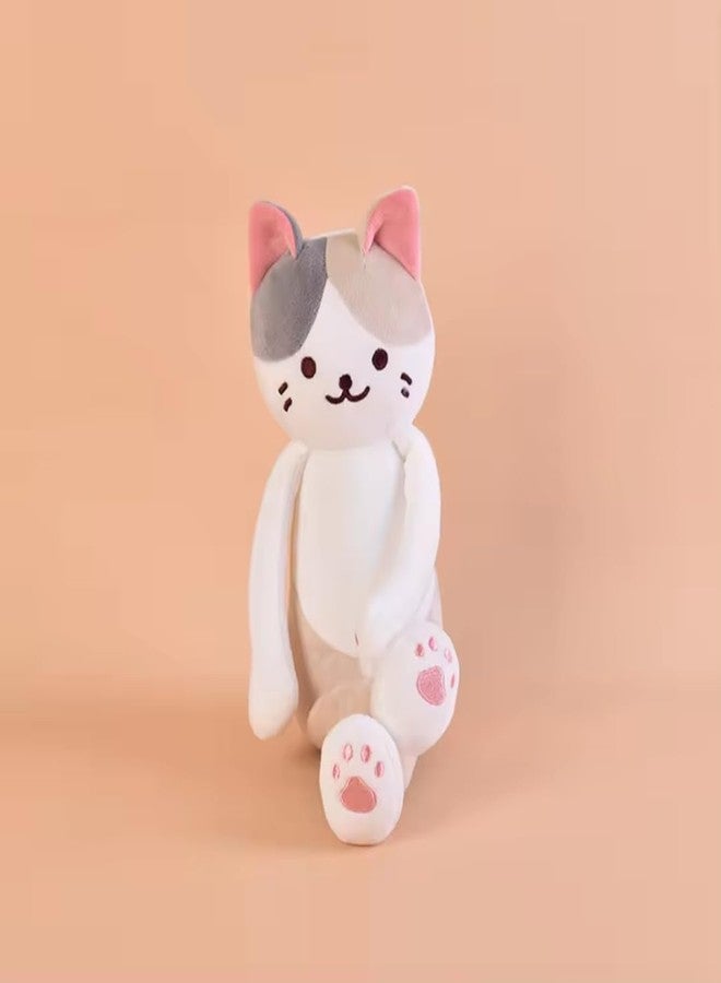 TechMax Solution White Cream Long Hand Leg Cat Plush Pillow - Image 3