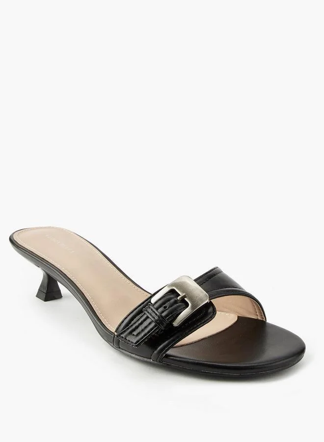 Flora Bella By Shoexpress Women's Kitten Heel Slip-On Sandals