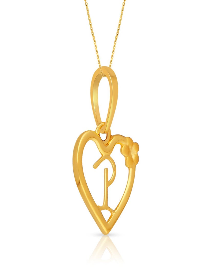 Malabar Gold and Diamonds 22k 916 Purity Gold Pendant for Women DZPN172PY  - Image 2