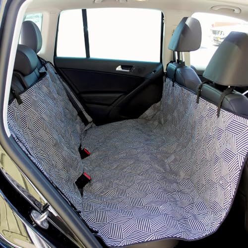 Molly Mutt 3-in-1 Back Seat Cover for Dogs, 100% Cotton Canvas Back Seat Hammock with Headrest Straps, Belt Slots, & Anchors, Non-Skid Cargo Area Cover, Machine Washable, No Harmful Chemicals, 56"x56" - Image 1