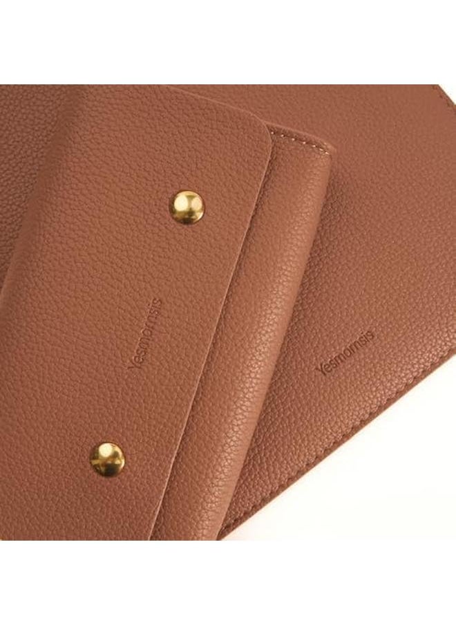 erorex - Pu Leather Padded Laptop Sleeve 16Inch Compatible With Macbook Pro 16 15Inch Laptop Bag Compatible With Macbook Pro 15 With Charger Pouch Color Brown - Image 1