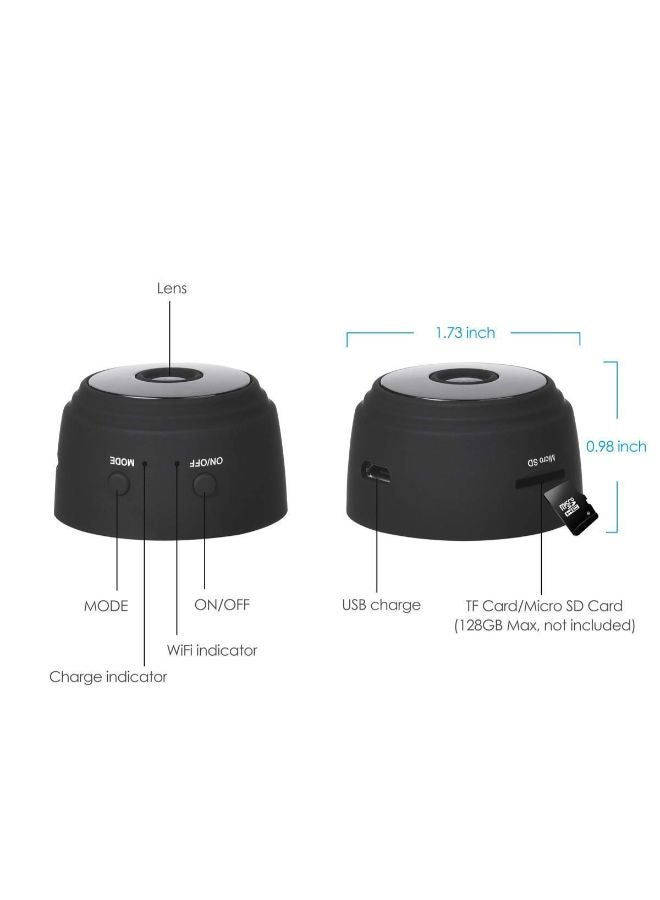 BUYCO كاميرا مراقبة صغيرة الحجم CCTV WiFi مغناطيسية HD 1080P مع أمان الحركة A9 WFI كاميرا IP ذكية صغيرة عالية الدقة بدون بطاقة ذاكرة - Image 2