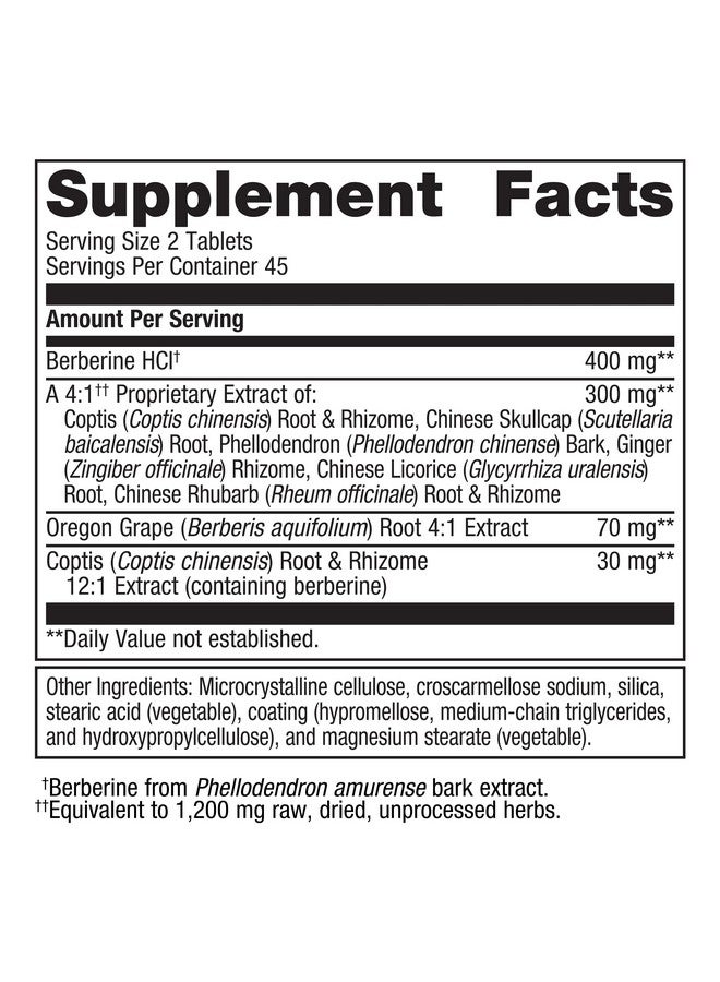 Metagenics CandiBactin-BR - Concentrated Berberine for Intestinal Support* - with Berberine, Oregon Grape & Coptis Root Extract - Gut Health Supplements* - Gluten-Free - Vegetarian - 90 Tablets - Image 2