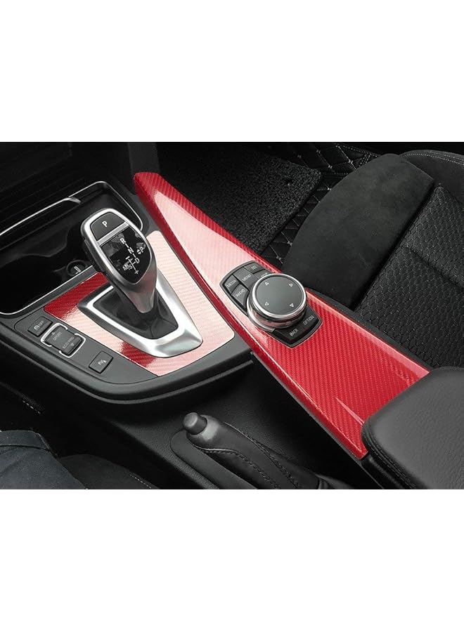 eWINNER 50Cmx152Cm 5D High Glossy Carbon Fiber Vinyl Wrap Film Auto Car Decals Truck Interior Diy Decoration Air Free Bubble Tuning Part Sticker Car Styling Accessories (Red) - Image 3