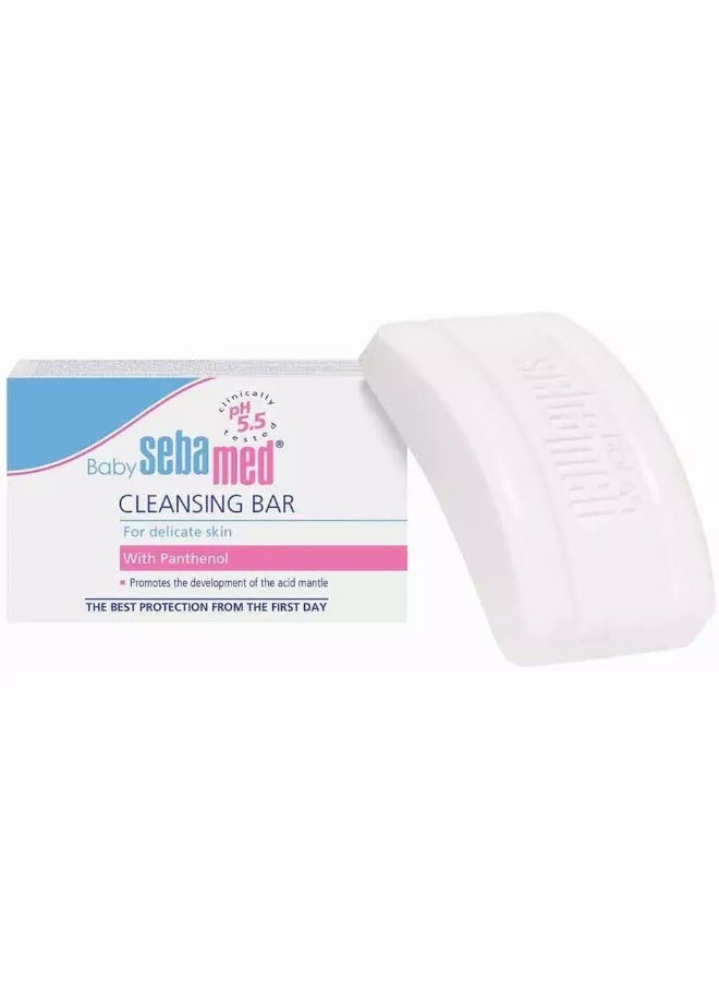 Sebamed Baby Cleansing Bar, 100% Soap Free, Mild Body Cleansing Bar 150gms - Image 1