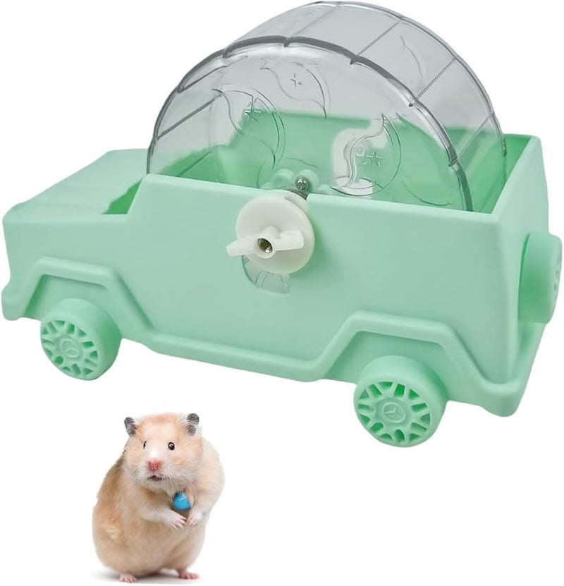 Small Gerbil Exercise Wheel Light Green ABS Plastic Pet Running Toy - Image 2