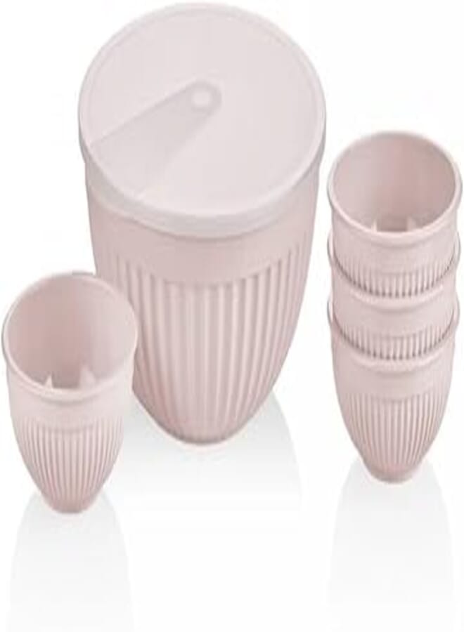 Bager 2 Lt Sapphire Round Storage Container Set (4+1), Rose