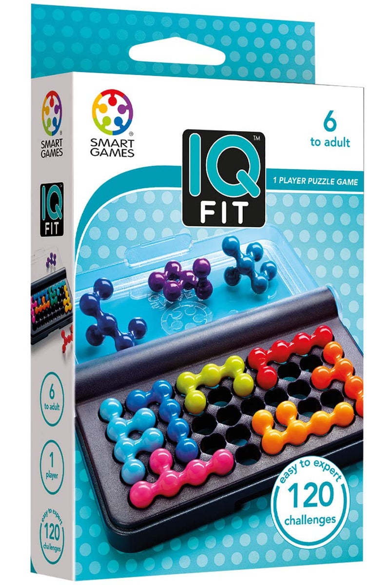 SmartGames IQ Fit – Compact Travel Puzzle Game with 120 3D Challenges, Brain-Teasing Logic Game for Kids & Adults, STEM Toy for Ages 6 to Adult, Portable Brain Teaser for On-The-Go Fun - Image 2