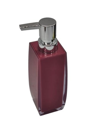 AKDC Acrylic Plastic Hand Soap Dispenser with Easy-to-Press Pump-350ML-Pink&Silver