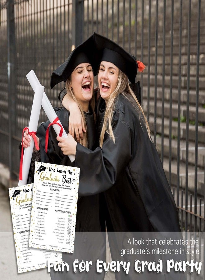 Kqfdr Graduation Party Games - Who Knows the Graduate Best Grad Party Decorations Supplies - High School College Graduation Party Favors -25 Pcs -A01 - Image 5